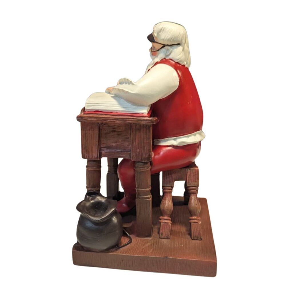 Norman Rockwell Santa “Good Boys & Good Girls” Figurine | Licensed Holiday Colle - Picture 3 of 6